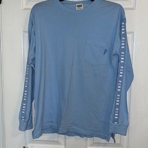 PINK Baby Blue Long-Sleeve Shirt